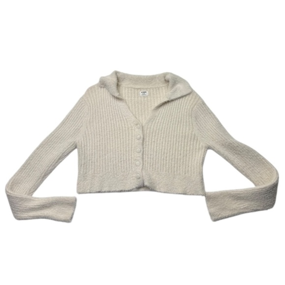 Cotton:On Knit Ribbed Cropped Cardigan Size M - Picture 6 of 12